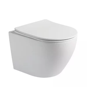 Toilet mat wit met softclose zitting