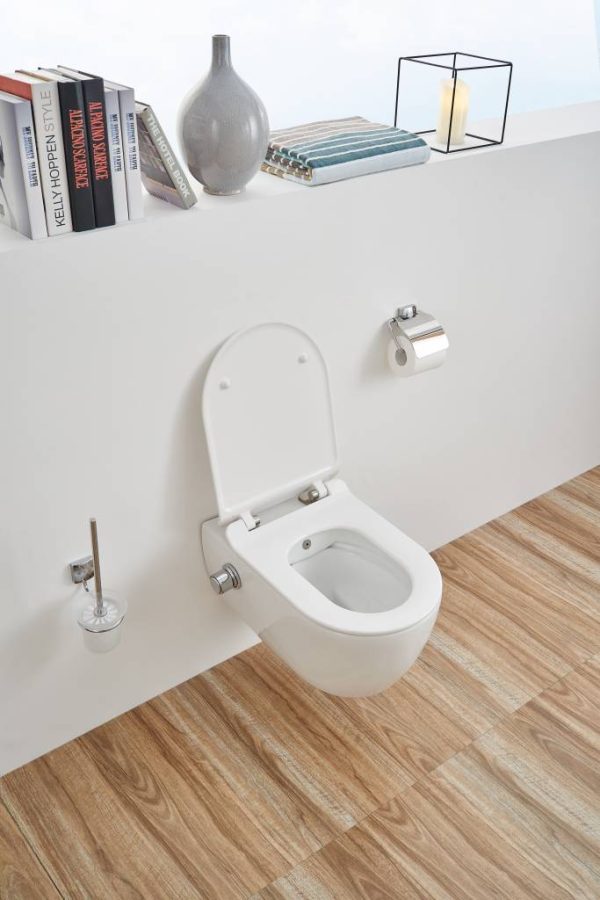 Toilet wit met bidet en softclose zitting