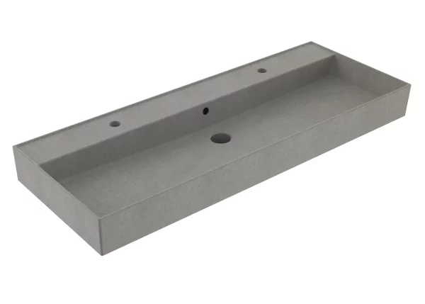 Wastafel Edge keramiek warm beton - Afbeelding 2