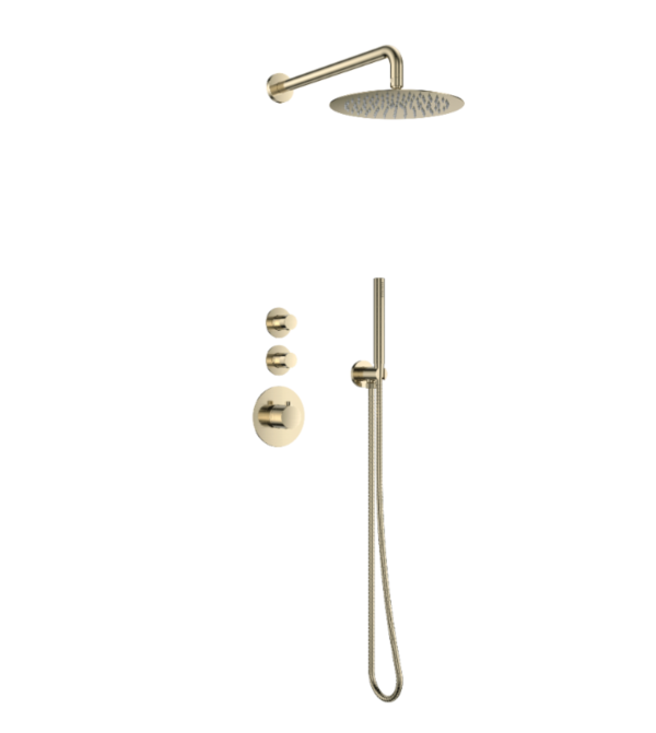 Doucheset inbouw deluxe goud