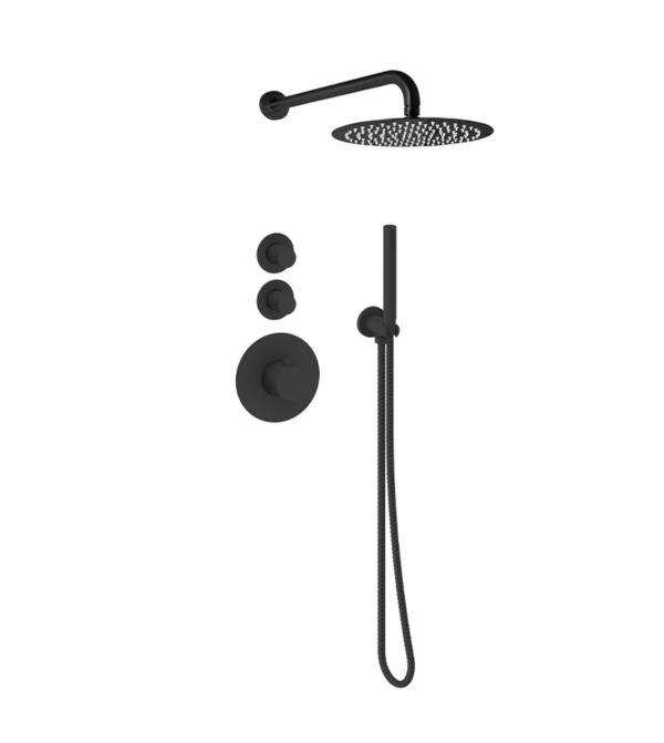 Doucheset inbouw deluxe mat zwart